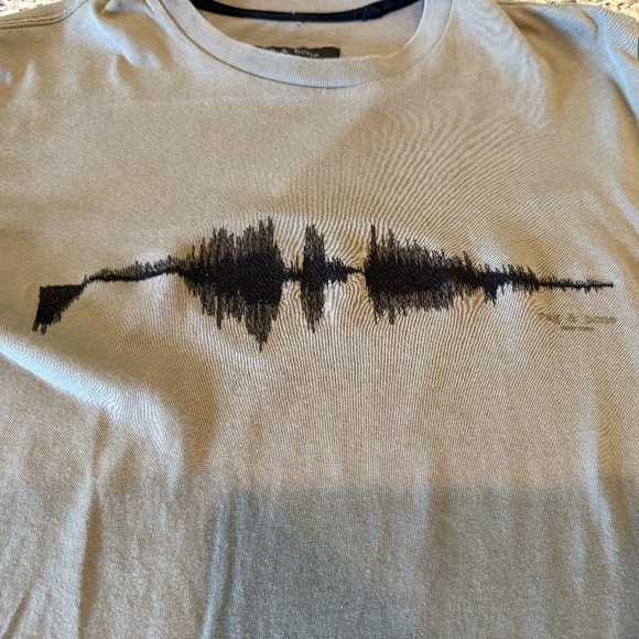 Rag & Bone Sound Wave Cotton Tee - Large - Picture 2 of 6